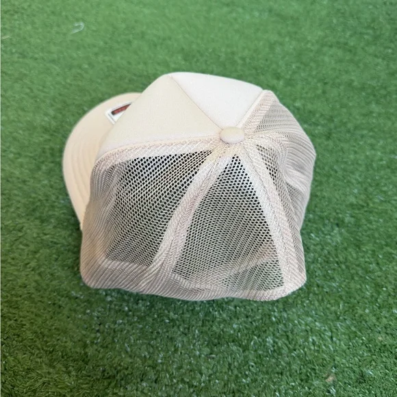 Cream and Pink Trucker Hat, I know the owner trucker hat, adjustable strap - Picture 2 of 2